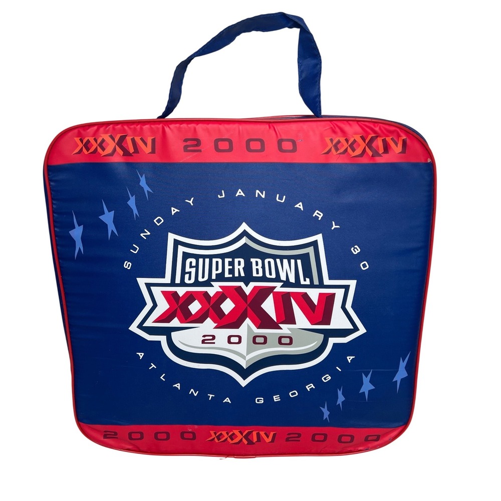 Super Bowl XXXIV 2000 Atlanta Georgia NFL Commemorative‎ Seat Cushion Bag